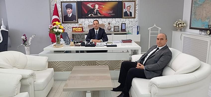 Tarım Kredi Müdürü  Mustafa Kuru'dan Ertürkmen'e ziyaret