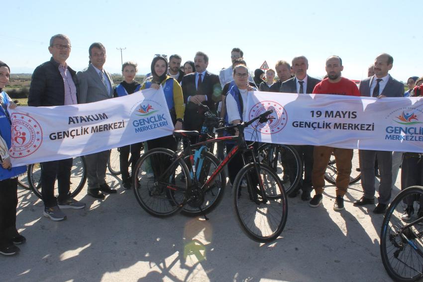 Bafra Kuş Cenneti'nde bisiklet turu düzenlendi