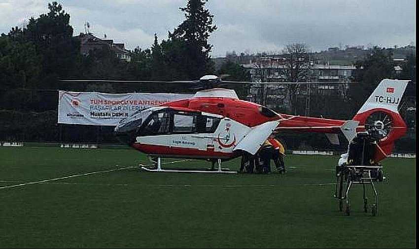 Kalp Krizi geçiren vatandaşın imdadına hava ambulansı yetişti