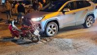 Bafra'da otomobille çarpışan motosiklet sürücüsü yaralandı 