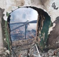 Bafra'da cami yanarak kül oldu